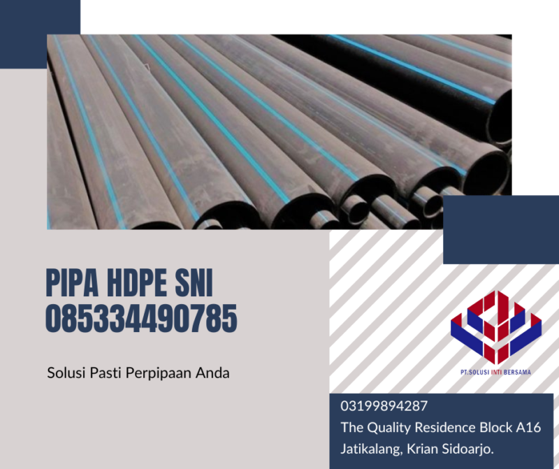 Pipa Hdpe Sni Sdr Pn Untuk Saluran Drainase Info Harga Pipa