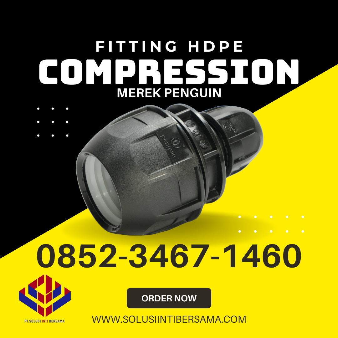 Distributor Jual sambungan pipa fitting compression joint hdpe merek penguin