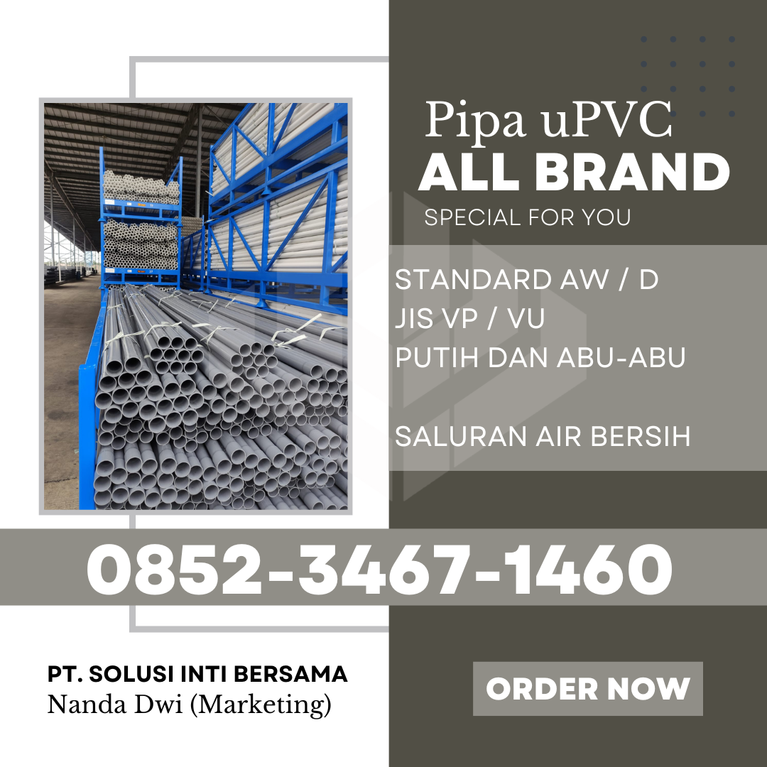 Pipa PVC Jabodetabek 2025 | Harga Jual Distributor