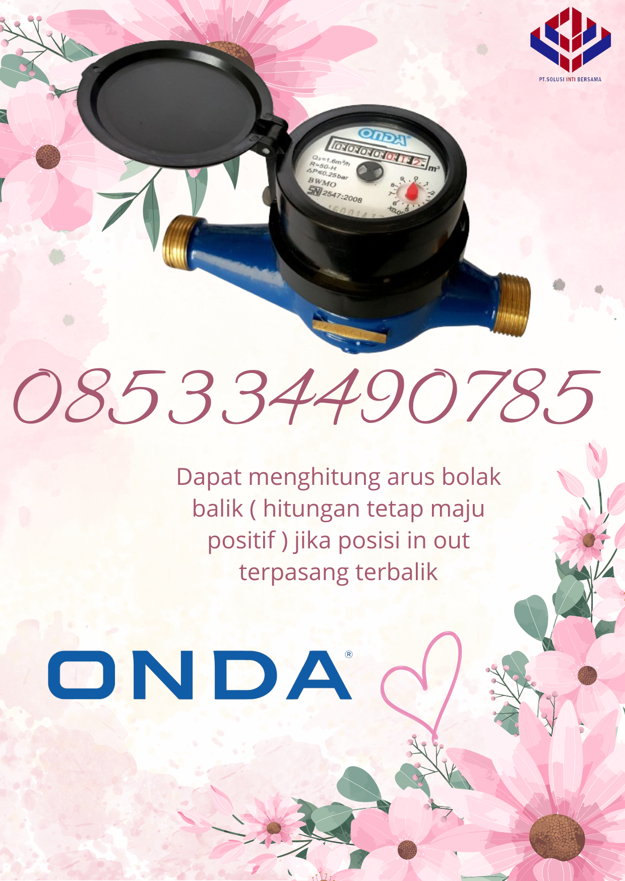 Distributor Meteran Air ONDA KOTA TEBING TINGGI