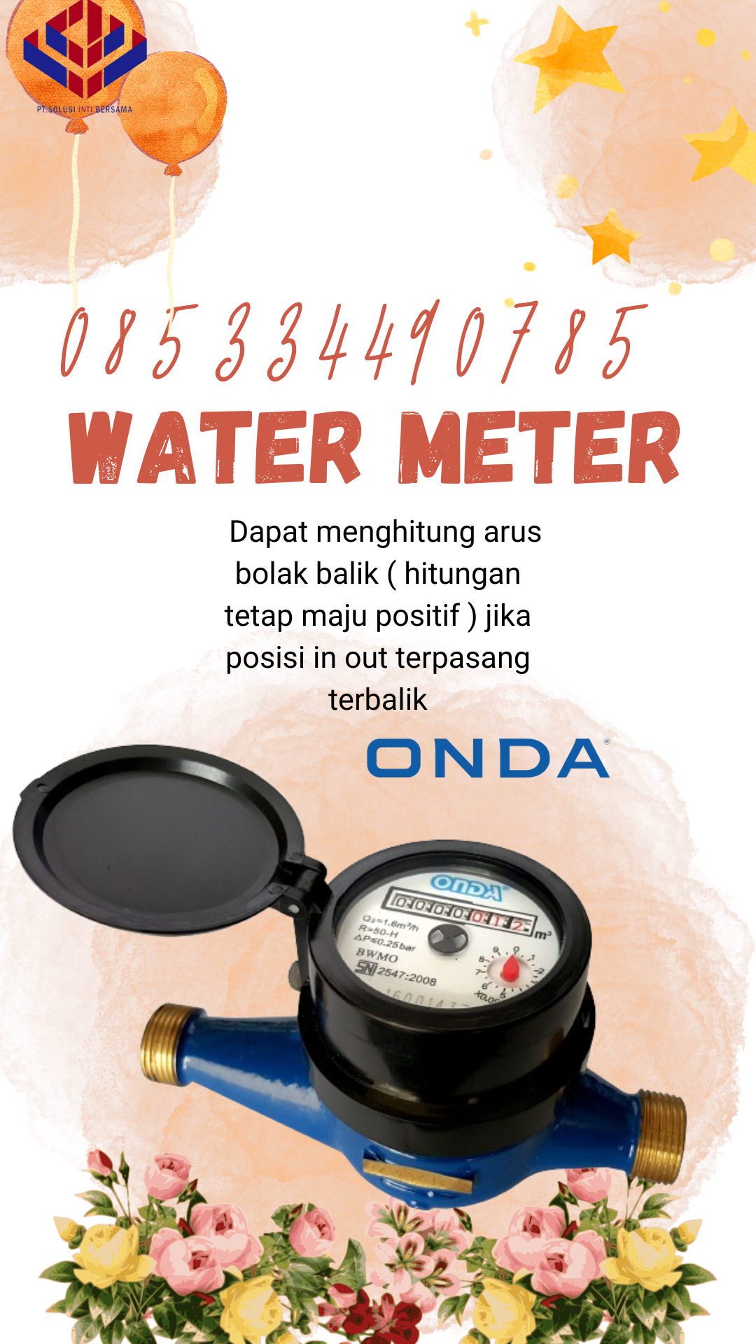 Distributor Meteran Air ONDA Kabupaten PADANG LAWAS